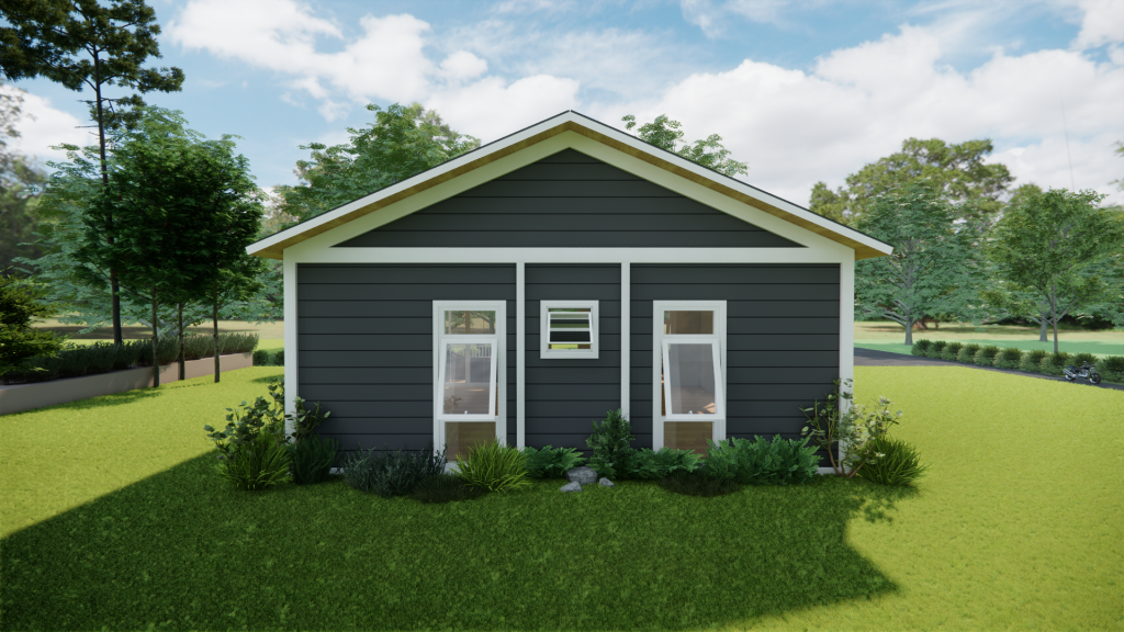 24' x 24' MODULAR UNIT “SCHEME C” rear view