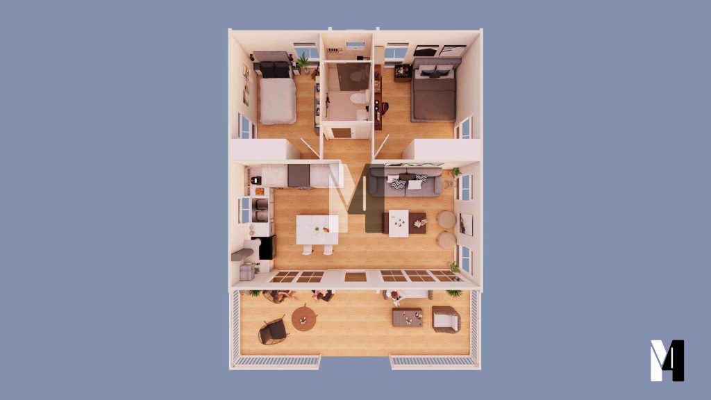 24' x 24' modular unit scheme b edited marked 2