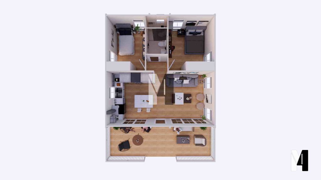 24' x 24' modular unit scheme 'b' 04 v3