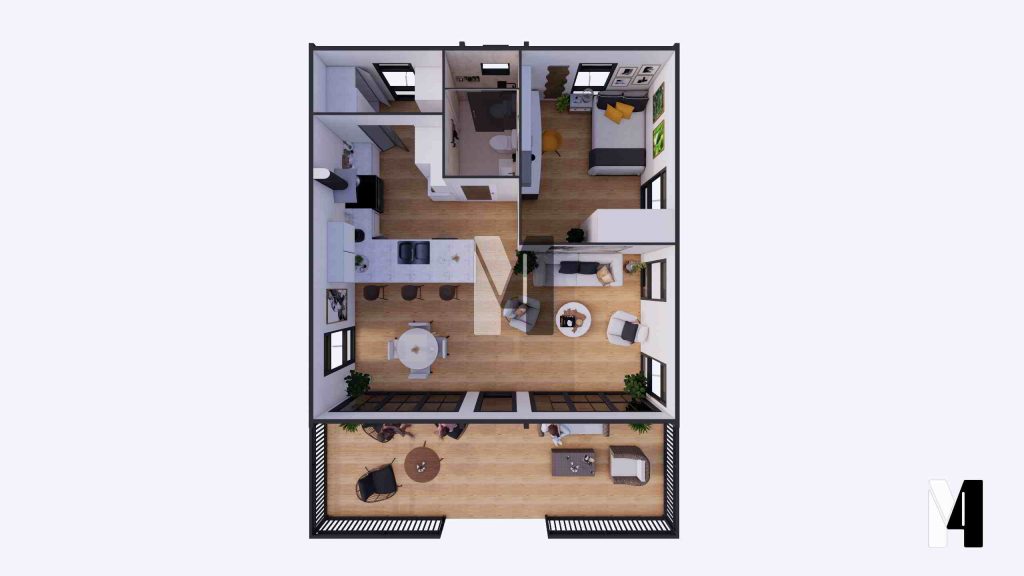 24' x 24' modular unit scheme 'd' 06 v3